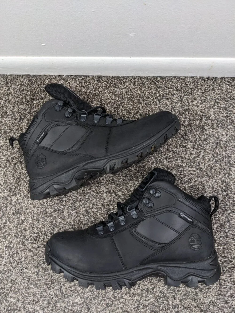 Timberland Boots Mens Size 8.5 Black Mt Maddsen Hiking Timberdry Waterproof
